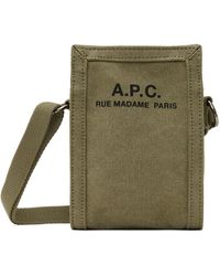 A.P.C. - Khaki Recuperation Neck Pouch - Lyst