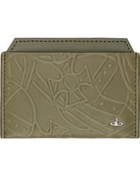 Vivienne Westwood - Khaki Tangled Orb Flat Card Holder - Lyst