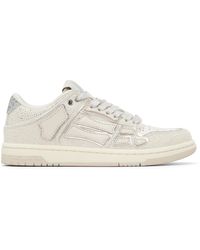 Amiri - Off- Glitter Skel Top Low Sneakers - Lyst