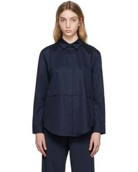 MM by Max Mara - Chemise glassa bleu marine - Lyst