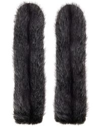 Anna Sui - Ssense Exclusive Mink Faux-Fur Mittens - Lyst