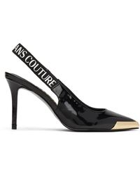 Escarpins imprimés à bride arrière Jean Versace Jeans Couture en coloris Métallisé Femme Chaussures à talons Chaussures à talons Versace Jeans Couture 
