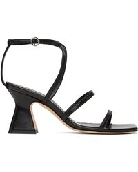 Aeyde - Sandales À Talon Edda Noires En Cuir - Lyst