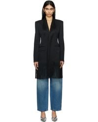 MM6 by Maison Martin Margiela - Wool Tailoring Fringe Blazer - Lyst