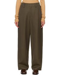 Lemaire - Pantalon ample brun - Lyst