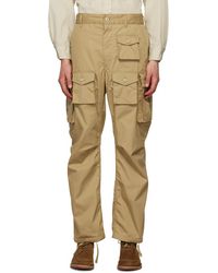 Engineered Garments - Tan Bellows Pockets Cargo Pants - Lyst