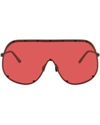 Rick Owens - Black Shield Sunglasses - Lyst