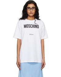 Moschino - Printed Organic Cotton Jersey T-Shirt - Lyst