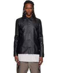 Rick Owens - Buttoned Brad Leather Jacket - Lyst