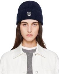 Maison Kitsuné - Fox Head Large Beanie - Lyst