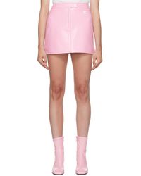 Courreges - Pink Embroidered Miniskirt - Lyst
