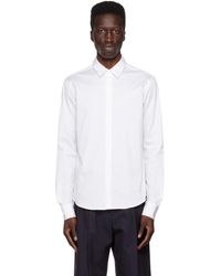 WOOYOUNGMI - White Spread Collar Shirt - Lyst