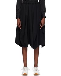 Comme des Garçons - Comme Des Garçons Comme Des Garçons Black Paneled Midi Skirt - Lyst