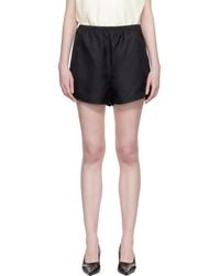 Loulou de Saison - Cabo Elasticated Silk Shorts - Lyst