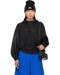 Balenciaga - Cropped Zip-up Hoodie - Lyst