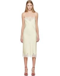 Stella McCartney - Off- Sleeveless Lace Satin Midi Dress - Lyst