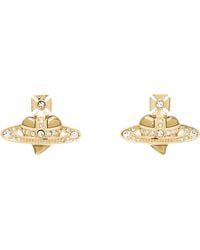 Vivienne Westwood - New Diamante Heart Earrings - Lyst