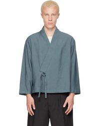 KENZO - Paris Viscose & Wool Kimono Jacket - Lyst