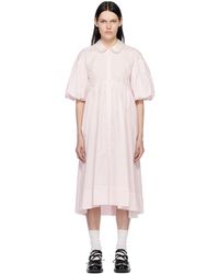 Simone Rocha - Pink Puff Sleeve Midi Dress - Lyst