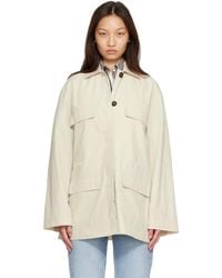 TOTEME - Off- Collared Drawstring Jacket - Lyst