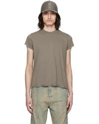 Rick Owens - T-shirt ajusté gris à couture horizontale aux épaules - Lyst