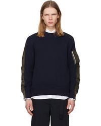 Sacai - Khaki Sponge Pullover Sweatshirt - Lyst