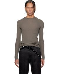 Rick Owens - Temple Ribbed Round Neck Sweater - Lyst