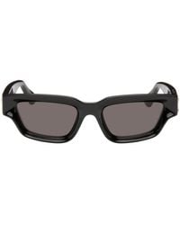 Bottega Veneta - Black Sharp Square Sunglasses - Lyst