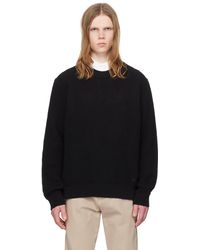 HUGO - Black Relaxed-fit Sweater - Lyst