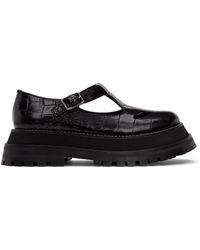 Burberry - Croc T-bar Loafers - Lyst