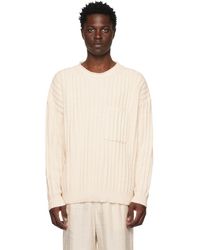 Golden Goose - Off-white Patch Pocket Sweater - Lyst
