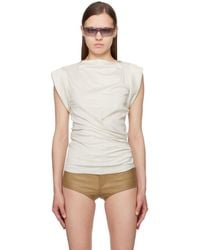 Isabel Marant - T-shirt maisan blanc cassé - Lyst