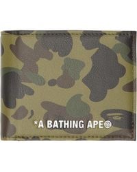 A Bathing Ape - Khaki 1St Camo Mini Wallet - Lyst