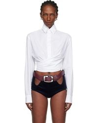 Jean Paul Gaultier - 'The Cropped Cache-Coeur' Shirt - Lyst