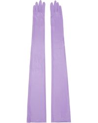 Dries Van Noten - Purple Shiny Gloves - Lyst