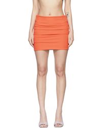 The Attico - Orange Nylon Mini Skirt - Lyst