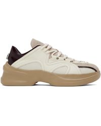 WOOYOUNGMI - White & Brown Low Sneakers - Lyst