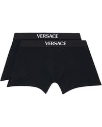 Versace - Two-Pack Cotton-Jersey Long Boxer Briefs - Lyst