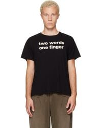 R13 - Print 'Two Words One Finger' Boy T-Shirt - Lyst