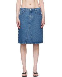 Paloma Wool - Crowd Denim Midi Skirt - Lyst