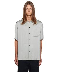 Jil Sander - Gray Spread Collar Shirt - Lyst