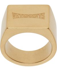 Vetements - Boxing Logo Signet Ring - Lyst