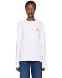 Ami Paris - Ami De Coeur Organic-cotton T-shirt - Unisex - Cotton - Lyst