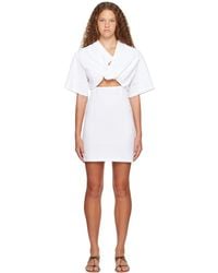 Jacquemus - Robe courte 'la robe t-shirt bahia' blanche - le chouchou - Lyst