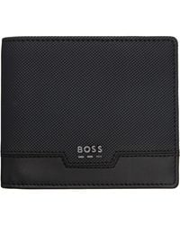BOSS - Textured Faux-Leather Wallet - Lyst