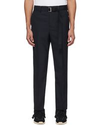 Sacai - Navy Suiting Bonding Trousers - Lyst