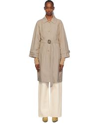 Max Mara - Beige Ftrench Trench Coat - Lyst