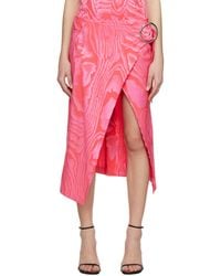 Marques'Almeida - Marques Almeida Pink Side Split Midi Skirt - Lyst