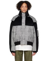 Feng Chen Wang - Houndstooth Down Jacket - Lyst