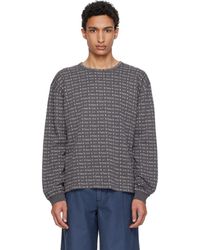 ERL - Jacquard Long Sleeve Knit T-Shirt - Lyst